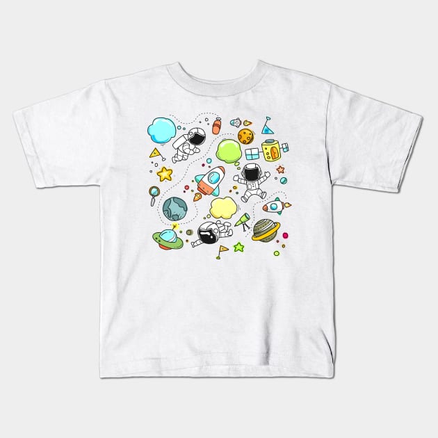 Space Toon Kids T-Shirt by Ragbor